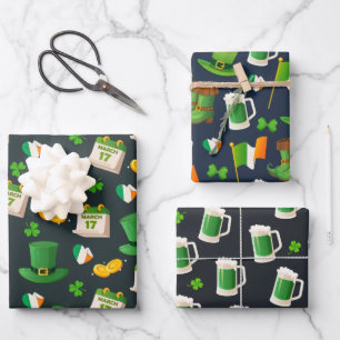 Festlicher St. Patrick’s Day  Geschenkpapier Set