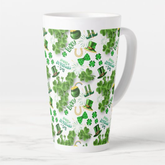 Festlicher St. Patrick's Day Irish Inspiriert Milchtasse (Rechte Ecke)