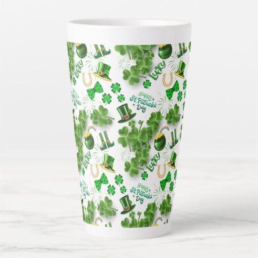 Festlicher St. Patrick's Day Irish Inspiriert Milchtasse (Vorderseite)