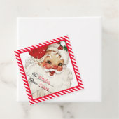 Festlicher Streifen rot vom Weihnachtsgeschenk Geschenkanhänger (Beispiel)