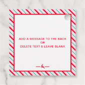 Festlicher Streifen vom Weihnachtsgeschenk Geschenkanhänger (Rückseite)