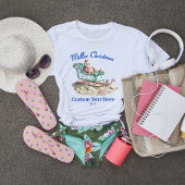 Festlicher T - Shirt an der Küste Santa's Sleigh