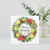 Festlicher Tenniskranz zu Weihnachten (Stehend Vorderseite)