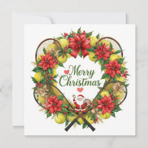 Festlicher Tenniskranz zu Weihnachten