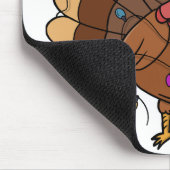 Festlicher Truthahn mit Lichterkette Mousepad (Ecke)