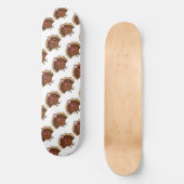 Festlicher Truthahn mit Lichterkette Skateboard (Vorderseite)