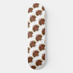 Festlicher Truthahn mit Lichterkette Skateboard