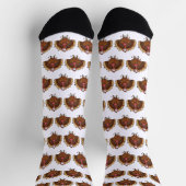 Festlicher Truthahn mit Lichterkette Socken (Oben)