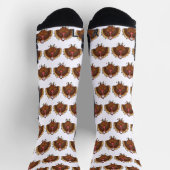Festlicher Truthahn mit Lichterkette Socken (Oben)