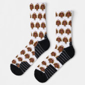 Festlicher Truthahn mit Lichterkette Socken (Links)
