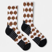 Festlicher Truthahn mit Lichterkette Socken (Rechts)