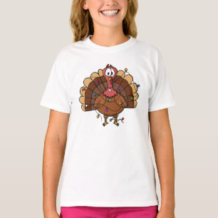 Festlicher Truthahn mit Lichterkette T-Shirt