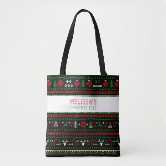 Festlicher Ugly Weihnachtssüßer Tasche (Vorderseite)