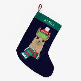 Festlicher Urlaub Alpaca Personalisiert Kleiner Weihnachtsstrumpf