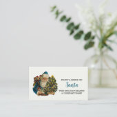 Festlicher Urlaub - Blue Santa - Getränke Ticket Begleitkarte (Stehend Vorderseite)