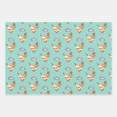 Festlicher Urlaub Cocktail Party Weihnachtsgetränk Geschenkpapier Set (Vorderseite 2)