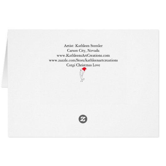 Festlicher Urlaub Corgi Weihnachtskarte (Rückseite Horizontal)