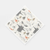 Festlicher Urlaub Elch Zeichnend Serviette (Ecke)