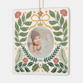 Festlicher Urlaub Foto Keramik Ornament (Links)