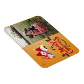 Festlicher Urlaub Frohe Weihnachten Keepake Foto Magnet (Rechte Seite)