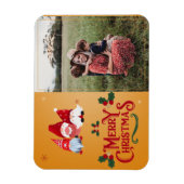 Festlicher Urlaub Frohe Weihnachten Keepake Foto Magnet (Vertikal)