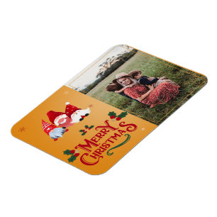Festlicher Urlaub Frohe Weihnachten Keepake Foto Magnet