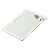 Festlicher Urlaub Gnome Cartoon Grün Personalisier Notizblock (angewinkelt)