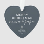 Festlicher Urlaub Liebe 3 Foto Oma Acrylic Ornament (Rückseite)