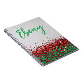 Festlicher Urlaub Personalisierter Leopard Print Notizblock (Rechte Seite)