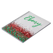 Festlicher Urlaub Personalisierter Leopard Print Notizblock (Linke Seite)