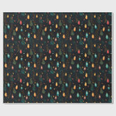 Festlicher Urlaub Rustikale Weihnachtsbeleuchtung Geschenkpapier (Flach)