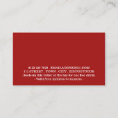 Festlicher Urlaub - Santa Sack - Getränke Ticket Begleitkarte (Rückseite)