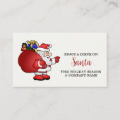 Festlicher Urlaub - Santa Sack - Getränke Ticket Begleitkarte (Vorderseite)