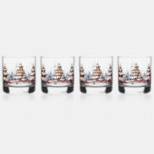 Festlicher Urlaub Tree Brille Set 4 Whiskyglas (Hinten)
