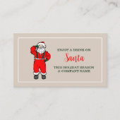 Festlicher Urlaub - Vintager Weihnachtsmann - Getr Begleitkarte (Vorderseite)