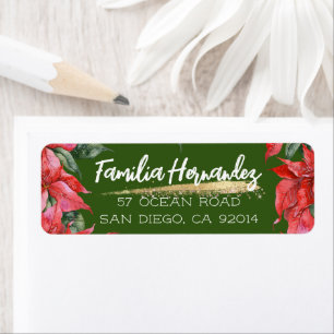 Festlicher Urlaub Wasserfarbe Poinsettia Familie