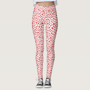 Festlicher Urlaub Weihnachten Roter Hibiskus Blume Leggings