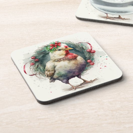 Festlicher Urlaub / Weihnachtsgebäck Untersetzer (Linke Seite)