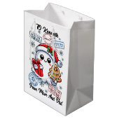 Festlicher Urlaubssack mit Niedlichem Geist Mittlere Geschenktüte (Rückseite Schrägansicht)