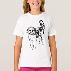 Festlicher Vektor-Hund lächelt zur Feiertagsfreude T-Shirt