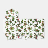 Festlicher Vintager Stil - Holly-White-Hintergrund Geschenkschachtel (Ungefaltet)