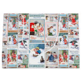 Festlicher Vintager Winterspass Weihnachtskarten-C Große Geschenktüte (Vorderseite)