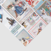 Festlicher Vintager Winterspass Weihnachtskarten-C Seidenpapier (Ausschnitt)