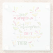 Festlicher Watercolor Margarita Platz Glasuntersetzer (Rückseite)