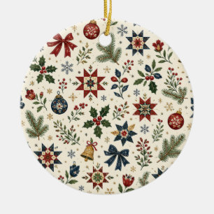 Festlicher Weihnachts-Keramik-Schmuck Keramik Ornament
