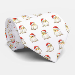 Festlicher Weihnachts-Nymphensittich mit Weihnacht Krawatte