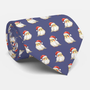 Festlicher Weihnachts-Nymphensittich mit Weihnacht Krawatte