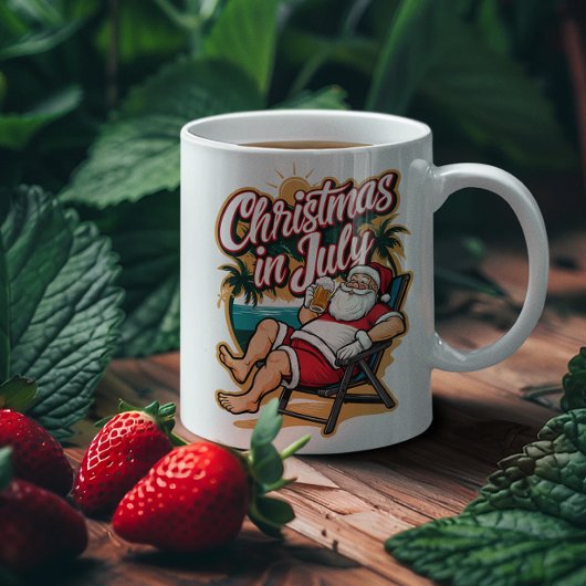 Festlicher Weihnachtsbär im Juli Kaffeetasse
