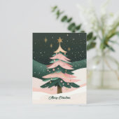 Festlicher Weihnachtsbaum-Gruß Postkarte (Stehend Vorderseite)