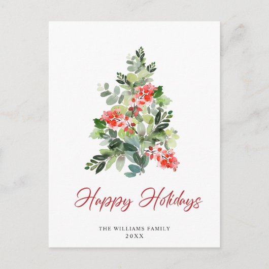 Festlicher Weihnachtsbaum Grußurlaub Postkarte (Vorderseite)